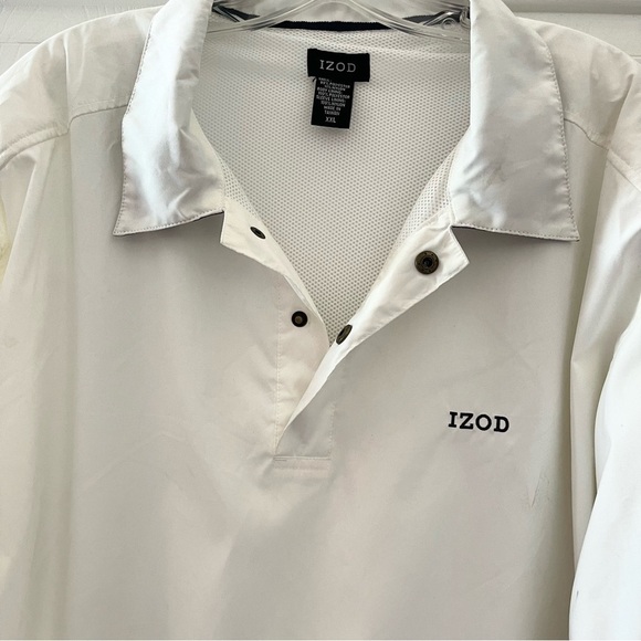Men's Izod XFG White Golf Pullover Windbreaker Jacket size XXL - Picture 3 of 4